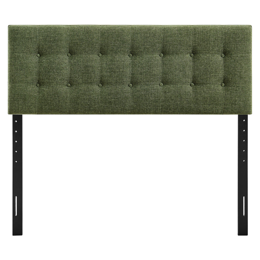 Vale Fabric Upholstered Queen Size Headboard in Foliage