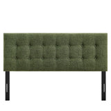 Vale Fabric Upholstered Queen Size Headboard in Foliage