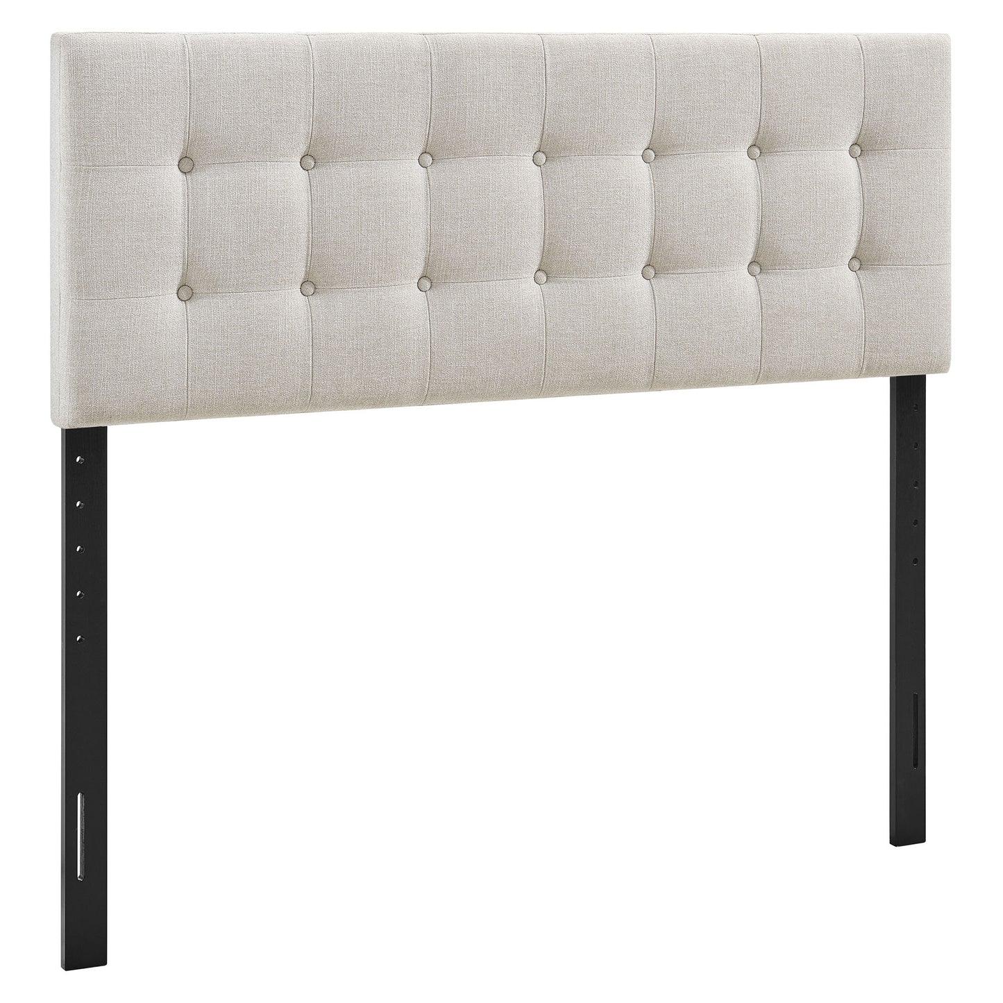 Vale Fabric Upholstered Queen Size Headboard in Linen
