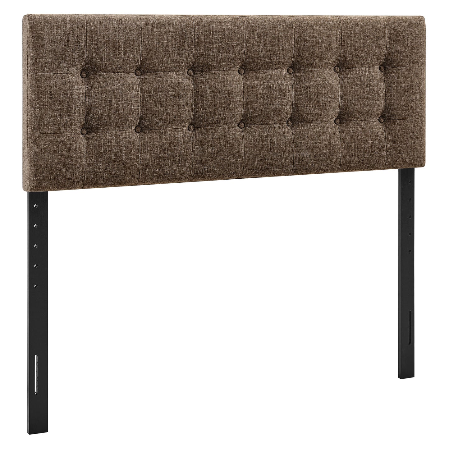 Vale Fabric Upholstered Queen Size Headboard in Mocha