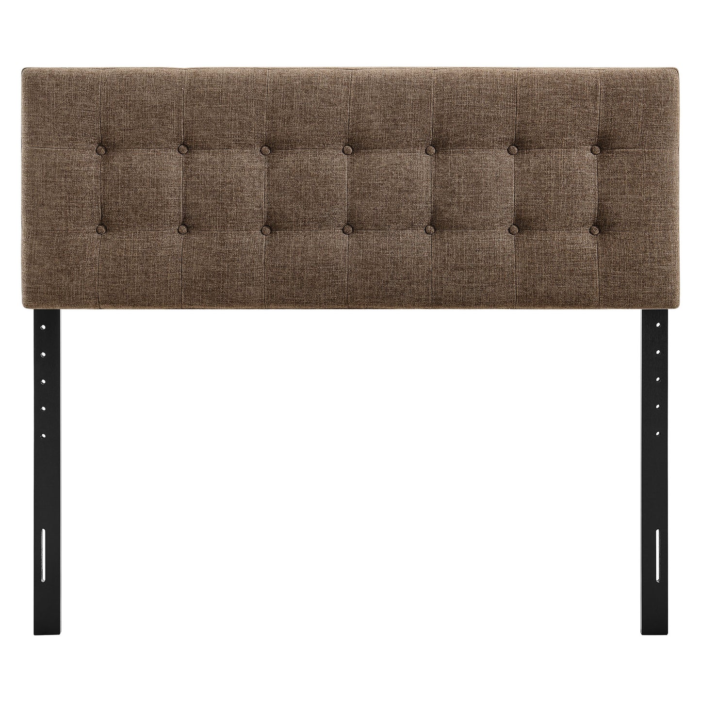 Vale Fabric Upholstered Queen Size Headboard in Mocha
