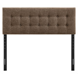 Vale Fabric Upholstered Queen Size Headboard in Mocha