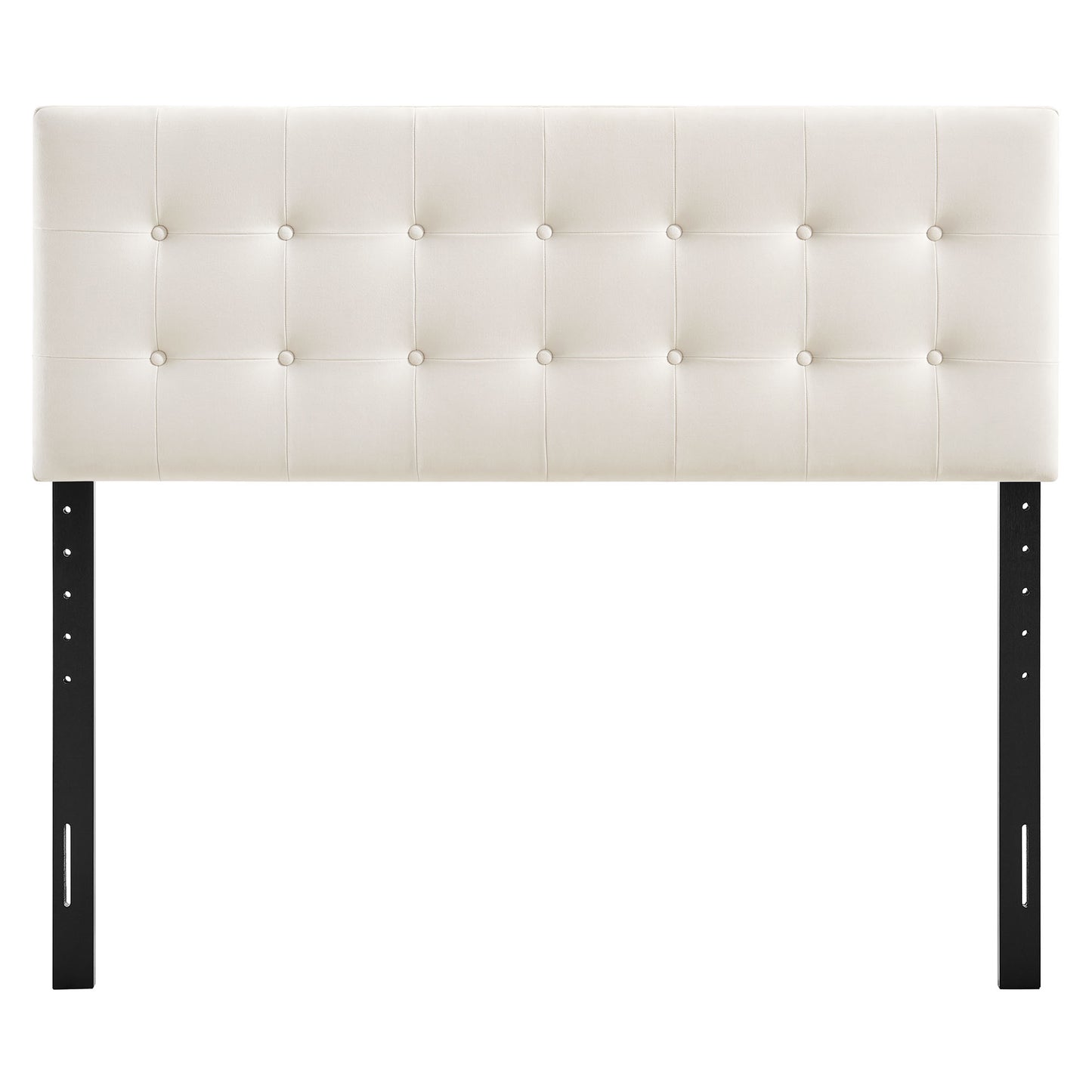 Vale Stain-Resistant Performance Velvet King Size Headboard in Alabaster
