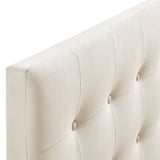 Vale Stain-Resistant Performance Velvet King Size Headboard in Alabaster