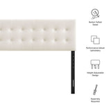 Vale Stain-Resistant Performance Velvet King Size Headboard in Alabaster