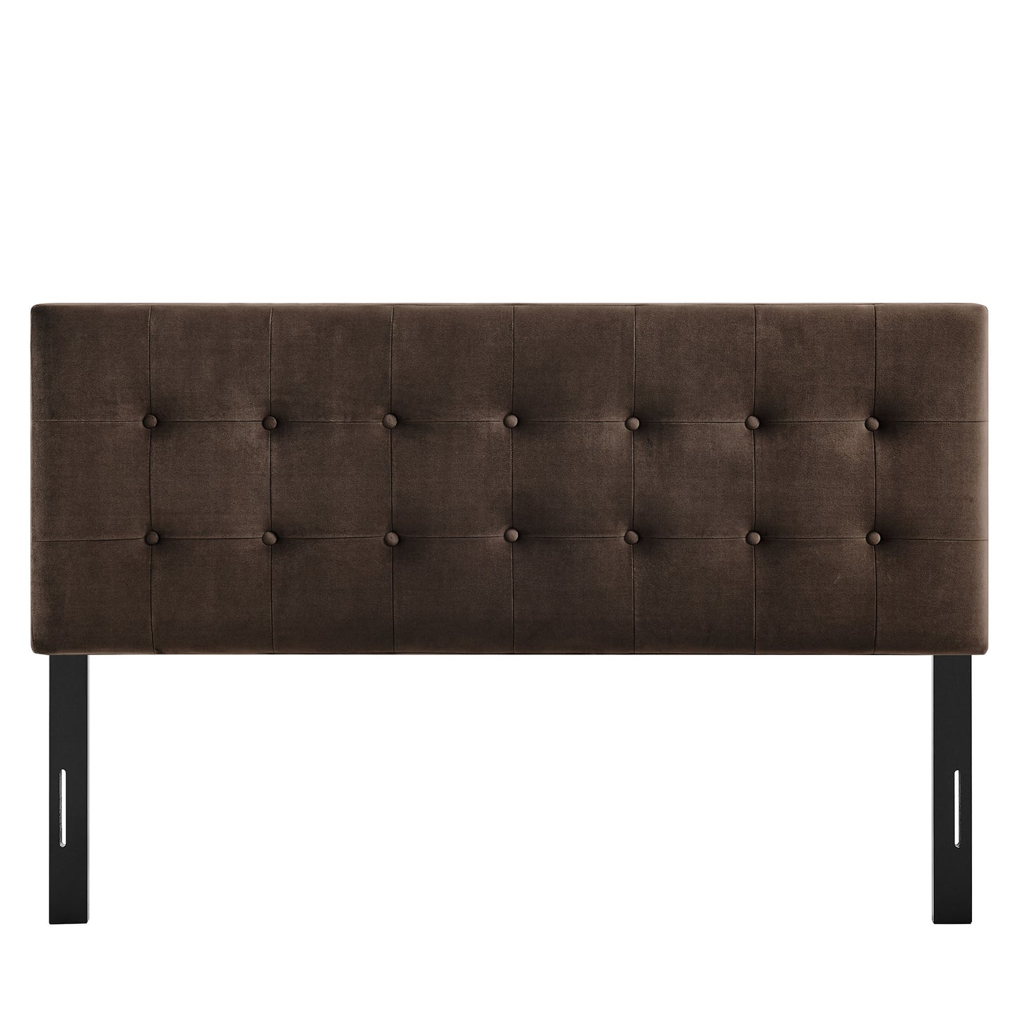 Vale Stain-Resistant Performance Velvet King Size Headboard in Chocolate Brown