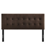 Vale Stain-Resistant Performance Velvet King Size Headboard in Chocolate Brown