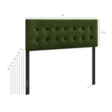 Vale Stain-Resistant Performance Velvet King Size Headboard in Moss Green
