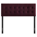 Vale Stain-Resistant Performance Velvet King Size Headboard in Mulberry