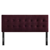 Vale Stain-Resistant Performance Velvet King Size Headboard in Mulberry