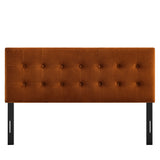 Vale Stain-Resistant Performance Velvet King Size Headboard in Rust