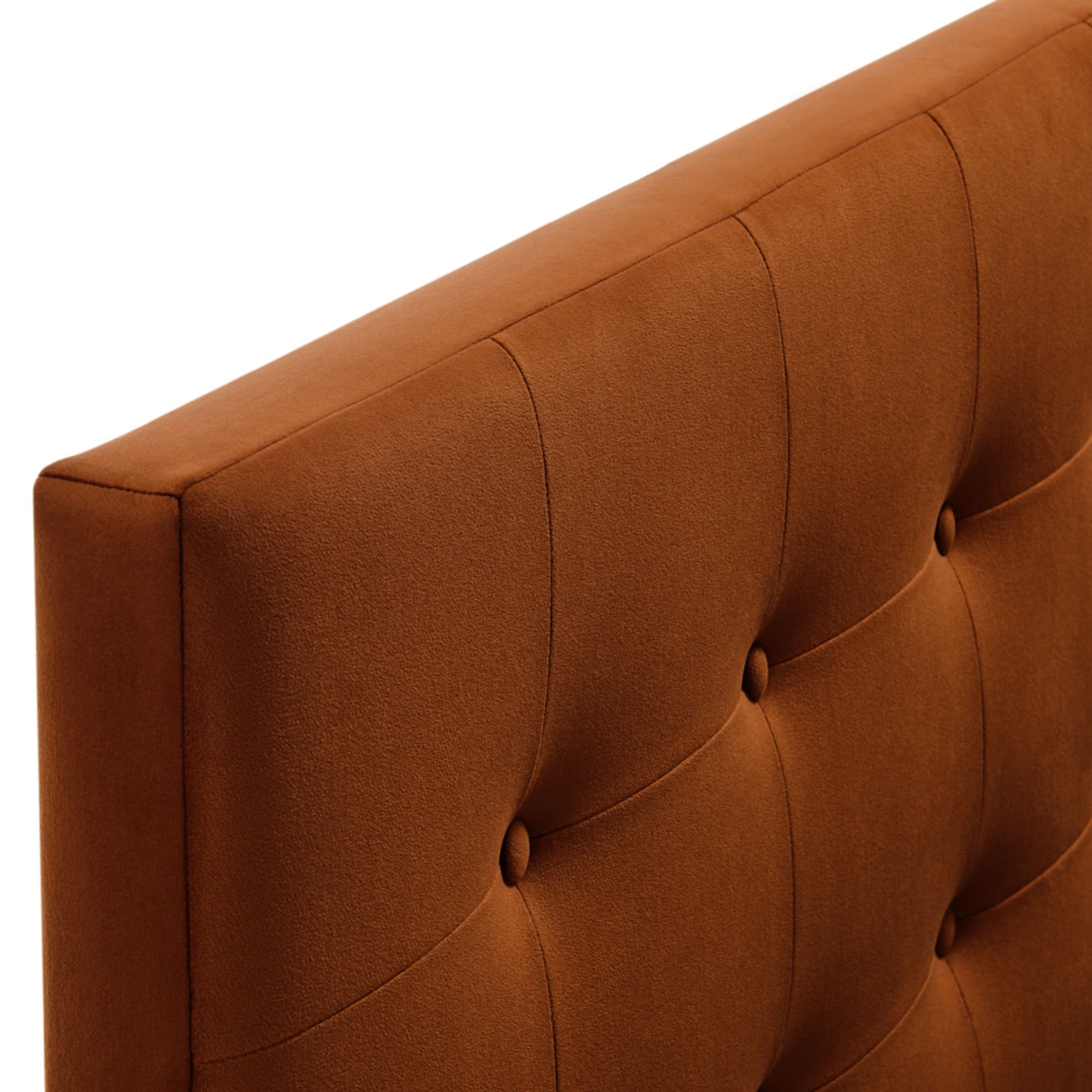 Vale Stain-Resistant Performance Velvet King Size Headboard in Rust