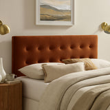 Vale Stain-Resistant Performance Velvet King Size Headboard in Rust