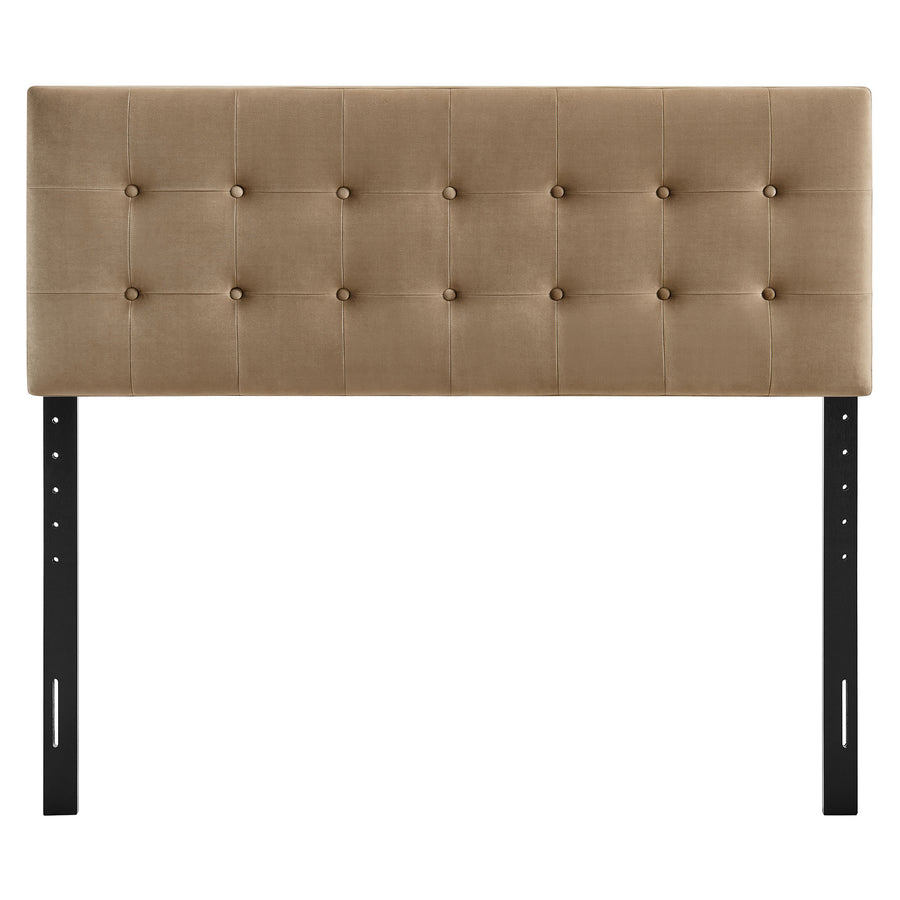 Vale Stain-Resistant Performance Velvet King Size Headboard in Taupe