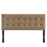 Vale Stain-Resistant Performance Velvet King Size Headboard in Taupe