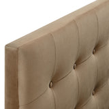 Vale Stain-Resistant Performance Velvet King Size Headboard in Taupe