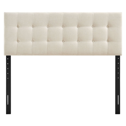 Emily Fabric Upholstered King Size Headboard in Ecru