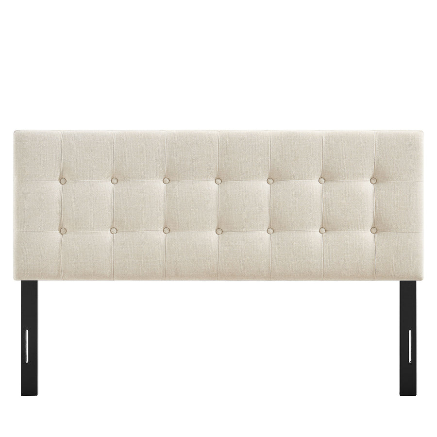 Vale Fabric Upholstered King Size Headboard in Ecru