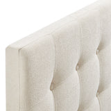 Vale Fabric Upholstered King Size Headboard in Ecru