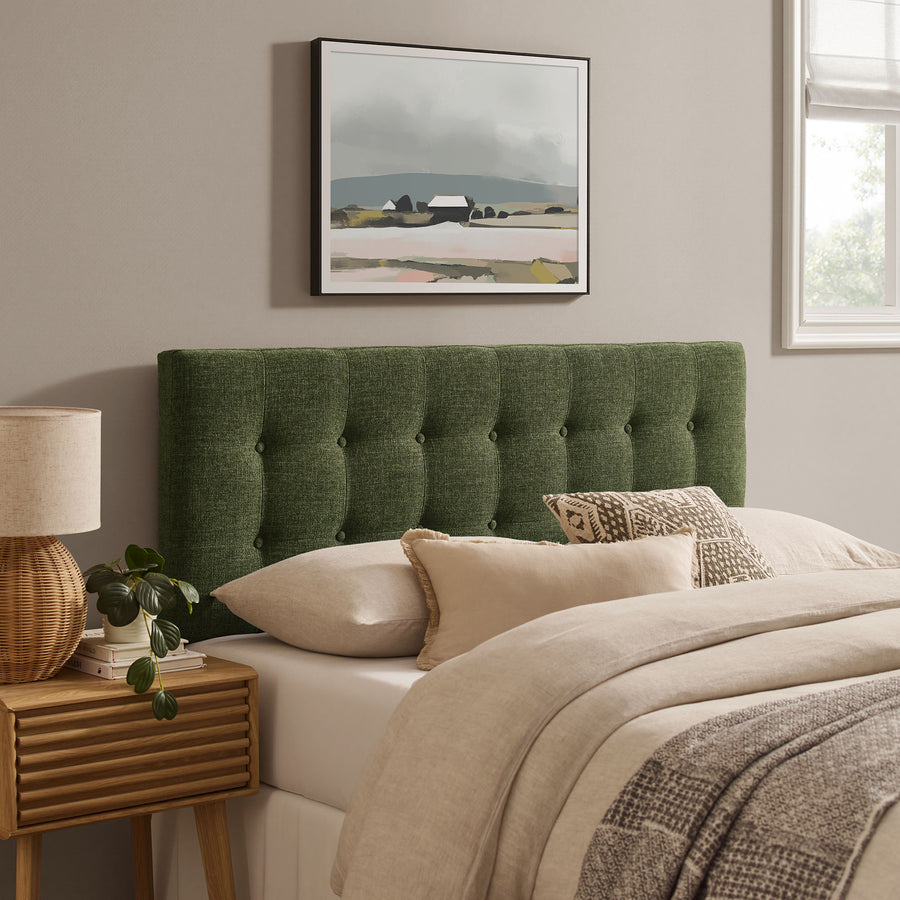 Vale Fabric Upholstered King Size Headboard in Foliage