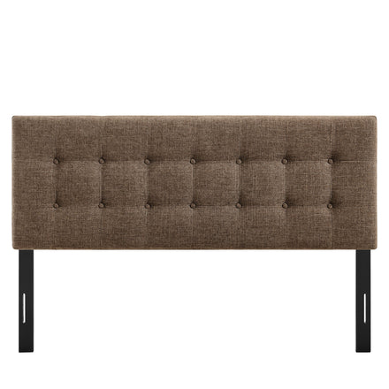 Emily Fabric Upholstered King Size Headboard in Mocha