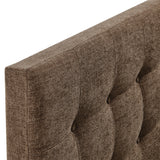 Vale Fabric Upholstered King Size Headboard in Mocha