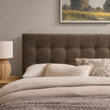Vale Fabric Upholstered King Size Headboard in Mocha