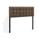 Vale Fabric Upholstered King Size Headboard in Mocha