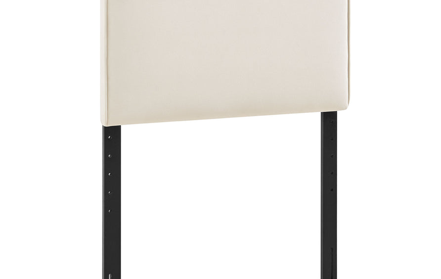 Hazel Stain-Resistant Performance Velvet Twin Size Headboard in Alabaster