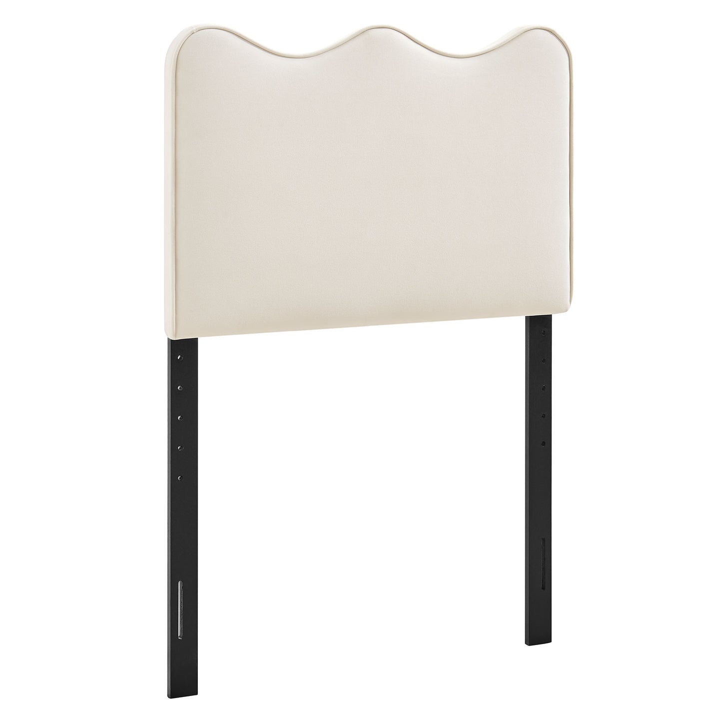 Hazel Stain-Resistant Performance Velvet Twin Size Headboard in Alabaster