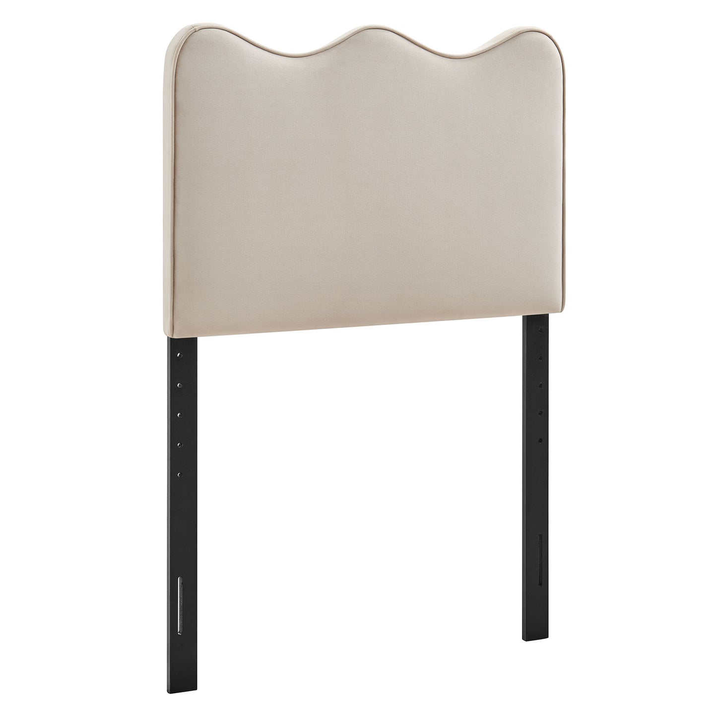 Hazel Stain-Resistant Performance Velvet Twin Size Headboard in Almond