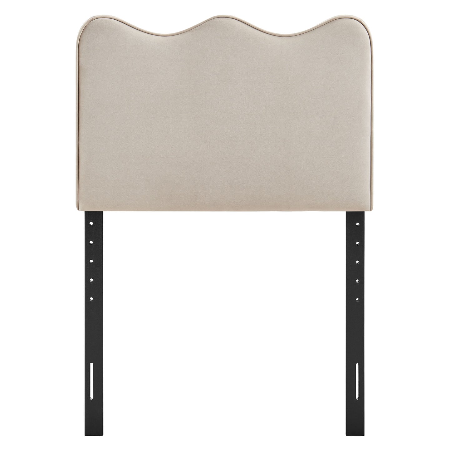 Hazel Stain-Resistant Performance Velvet Twin Size Headboard in Almond