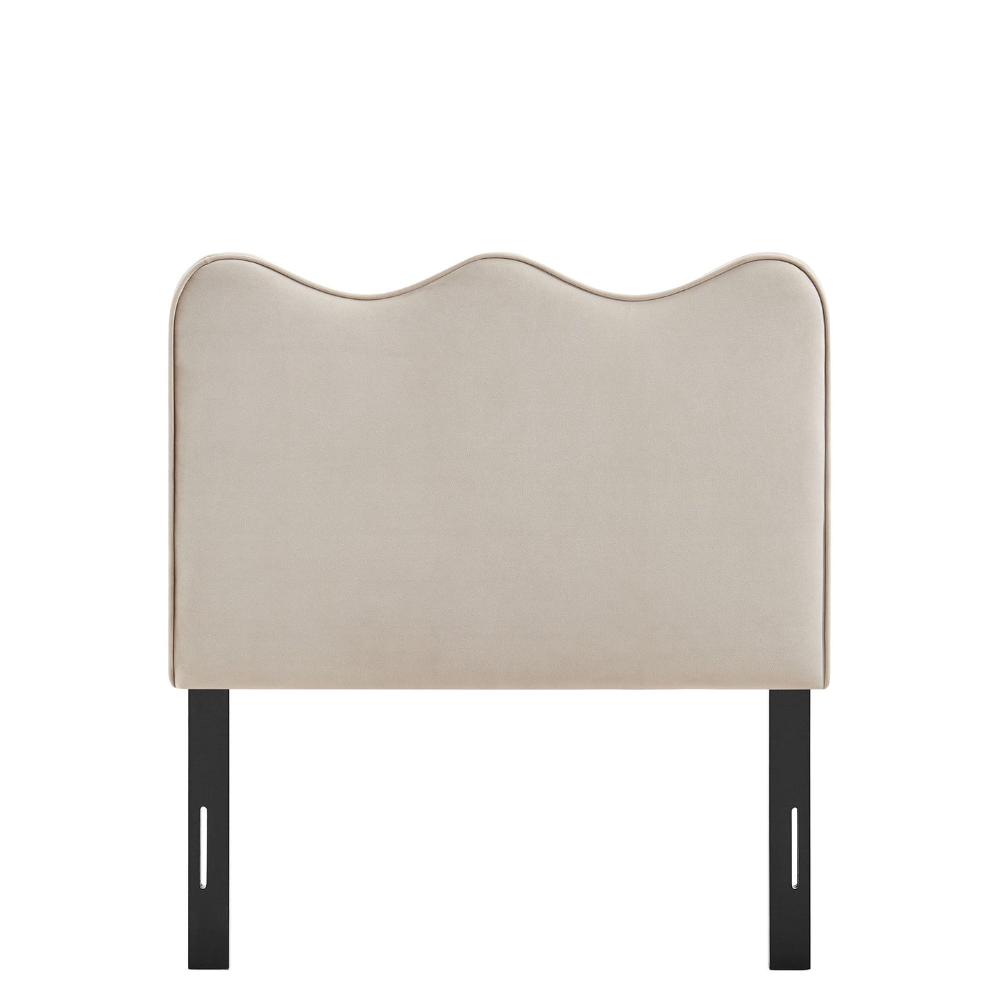 Hazel Stain-Resistant Performance Velvet Twin Size Headboard in Almond