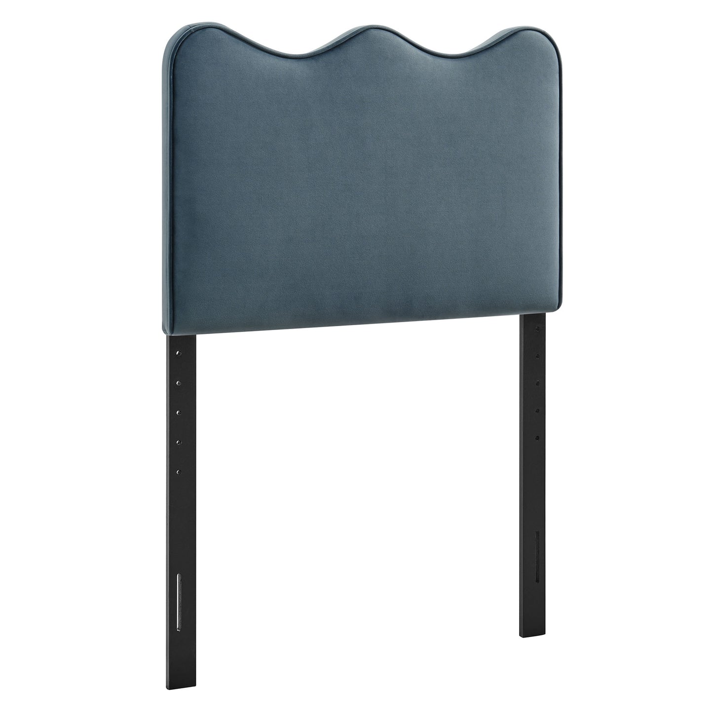 Hazel Stain-Resistant Performance Velvet Twin Size Headboard in Cadet Blue