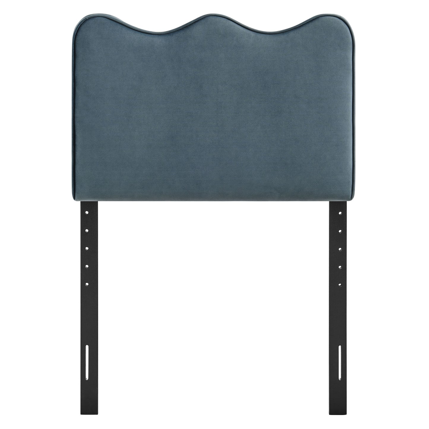 Hazel Stain-Resistant Performance Velvet Twin Size Headboard in Cadet Blue