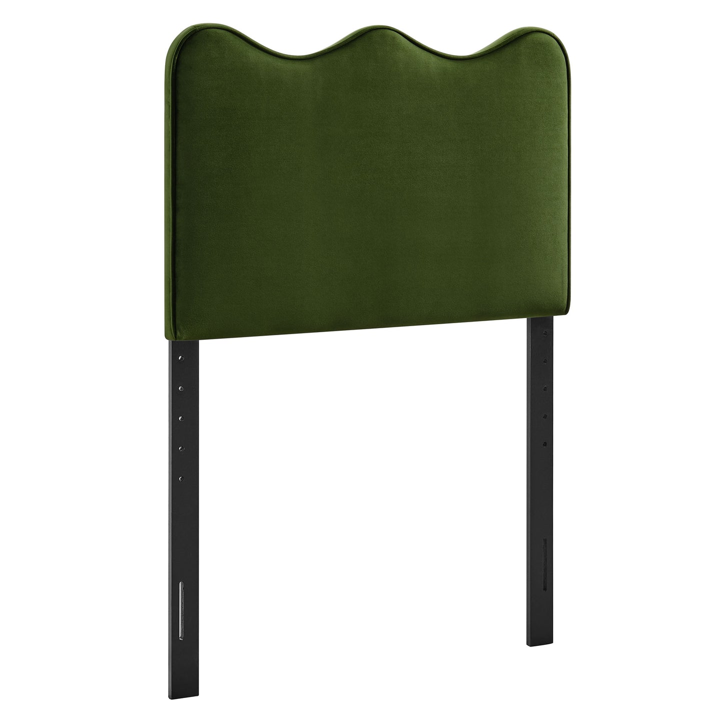 Hazel Stain-Resistant Performance Velvet Twin Size Headboard in Moss Green