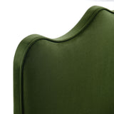 Hazel Stain-Resistant Performance Velvet Twin Size Headboard in Moss Green