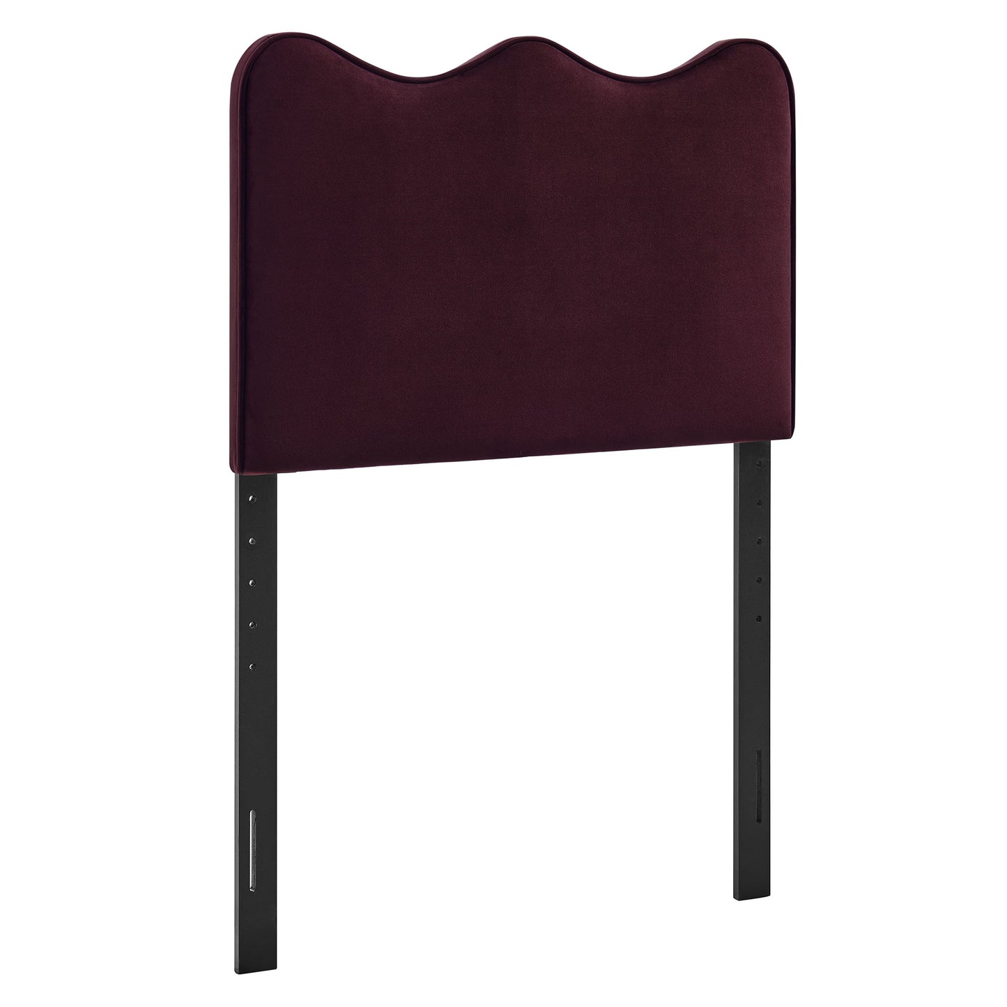 Hazel Stain-Resistant Performance Velvet Twin Size Headboard in Mulberry