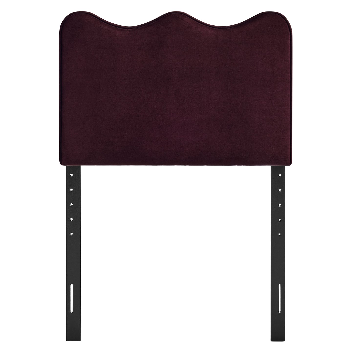 Hazel Stain-Resistant Performance Velvet Twin Size Headboard in Mulberry