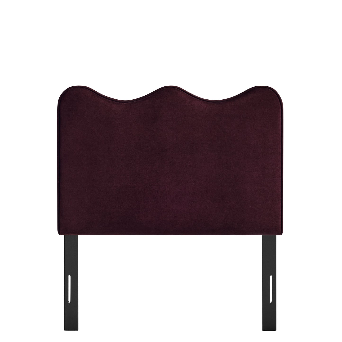 Hazel Stain-Resistant Performance Velvet Twin Size Headboard in Mulberry