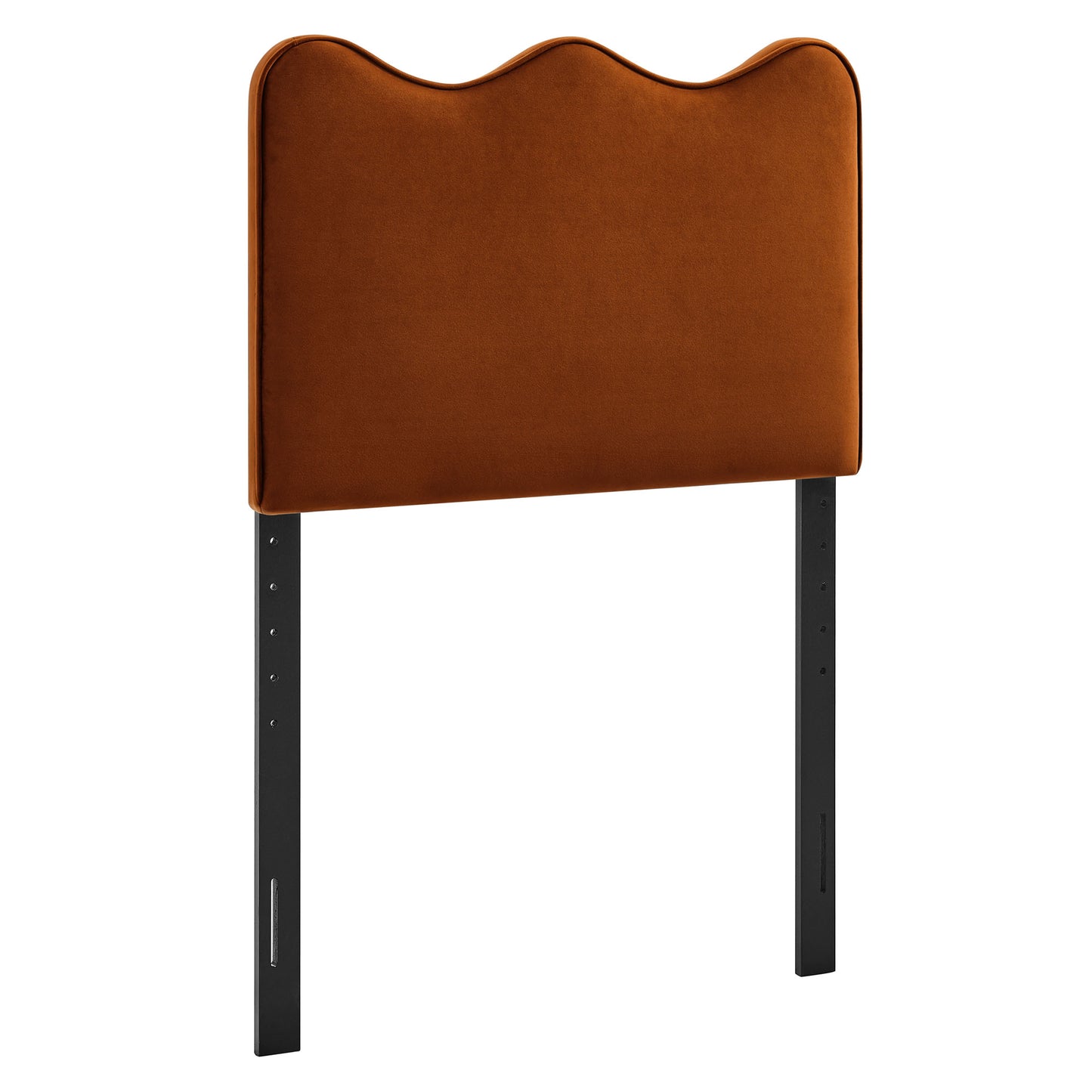 Hazel Stain-Resistant Performance Velvet Twin Size Headboard in Rust