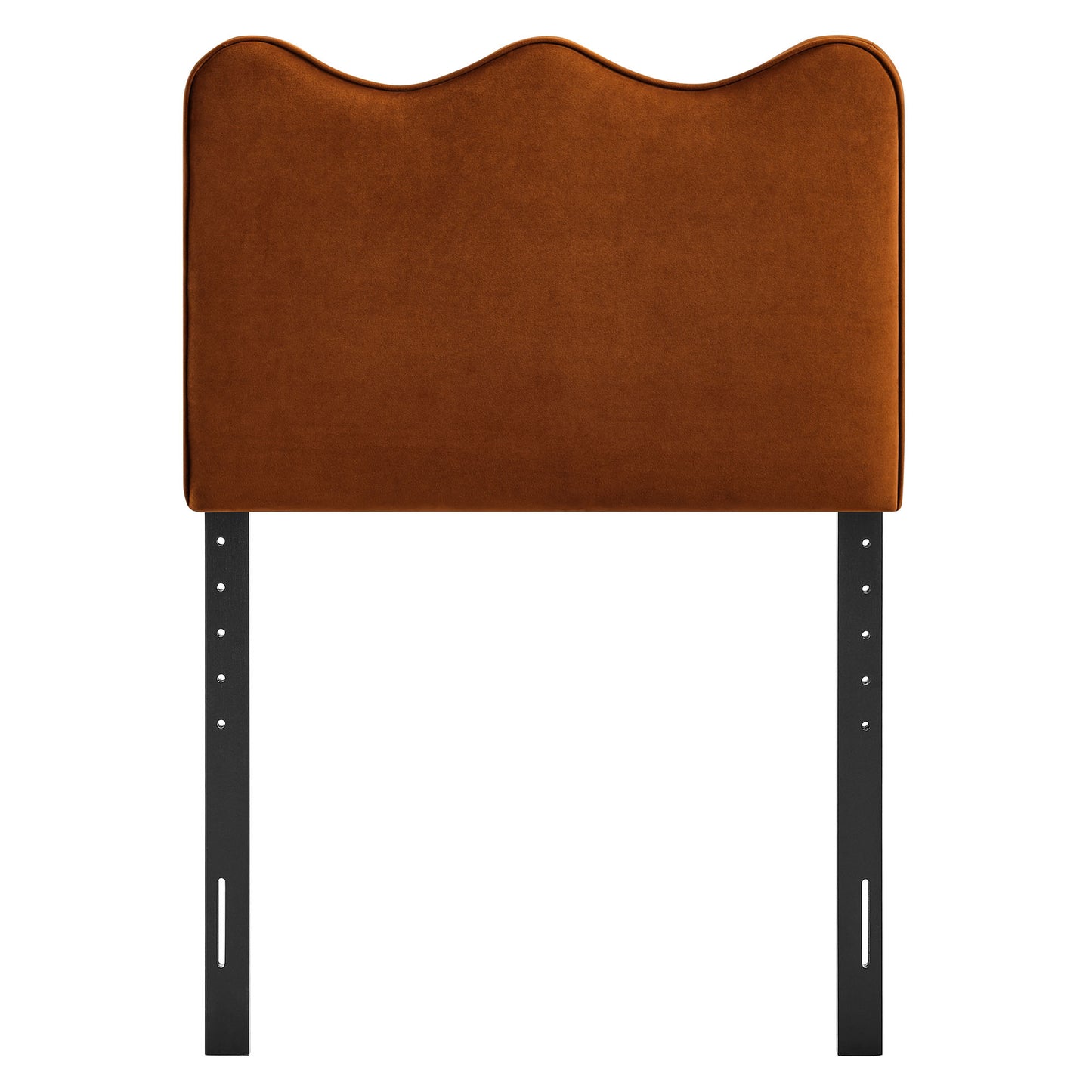 Hazel Stain-Resistant Performance Velvet Twin Size Headboard in Rust
