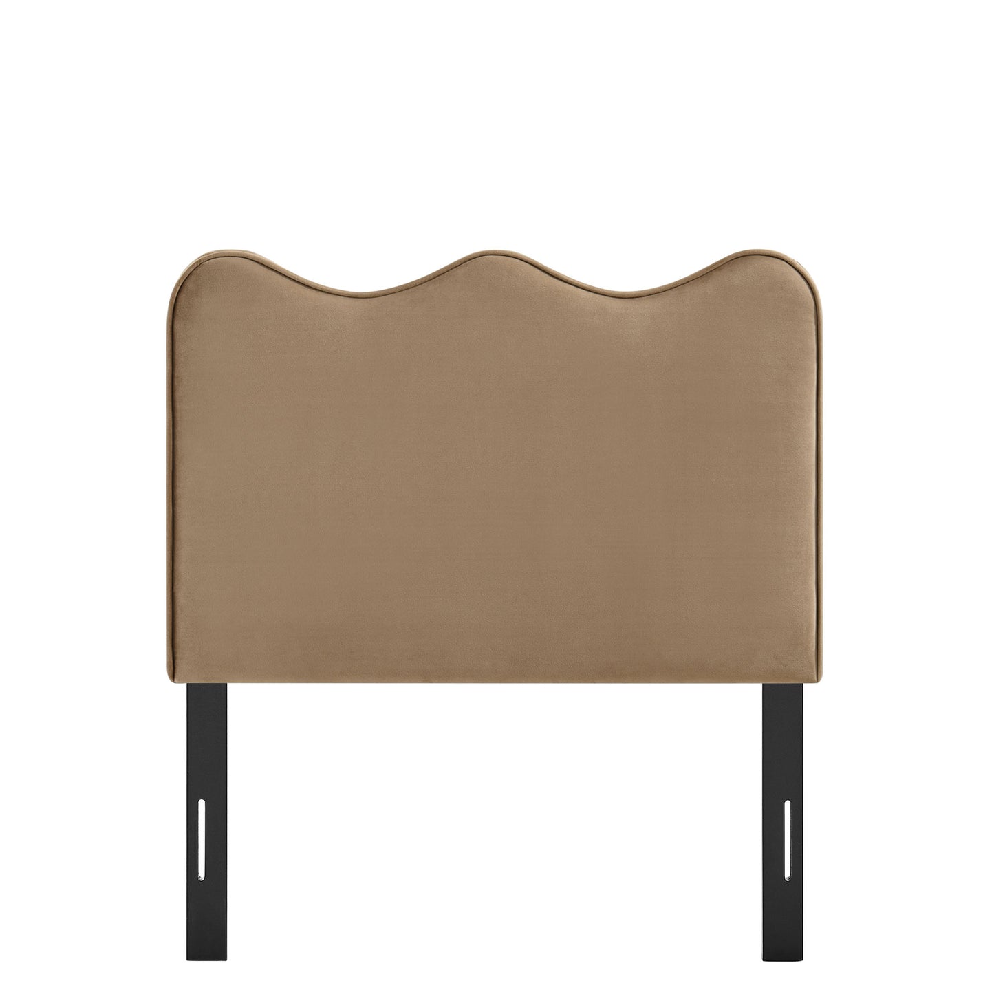 Hazel Stain-Resistant Performance Velvet Twin Size Headboard in Taupe