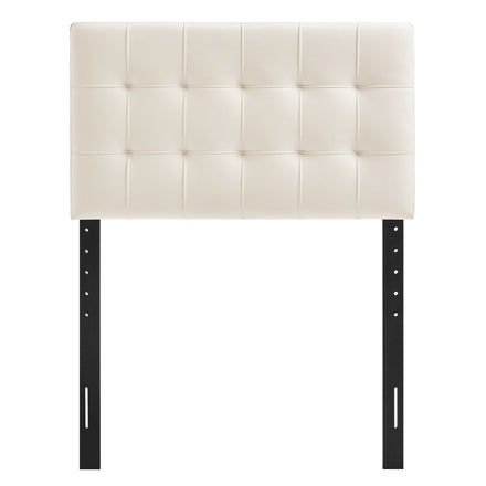 Lily Stain-Resistant Performance Velvet Twin Size Headboard in Alabaster