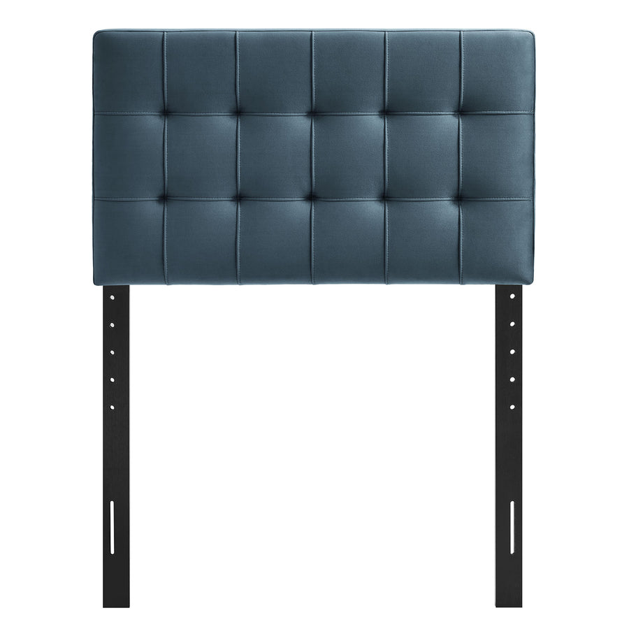 Cleo Stain-Resistant Performance Velvet Twin Size Headboard in Cadet Blue