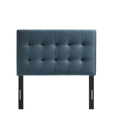 Cleo Stain-Resistant Performance Velvet Twin Size Headboard in Cadet Blue