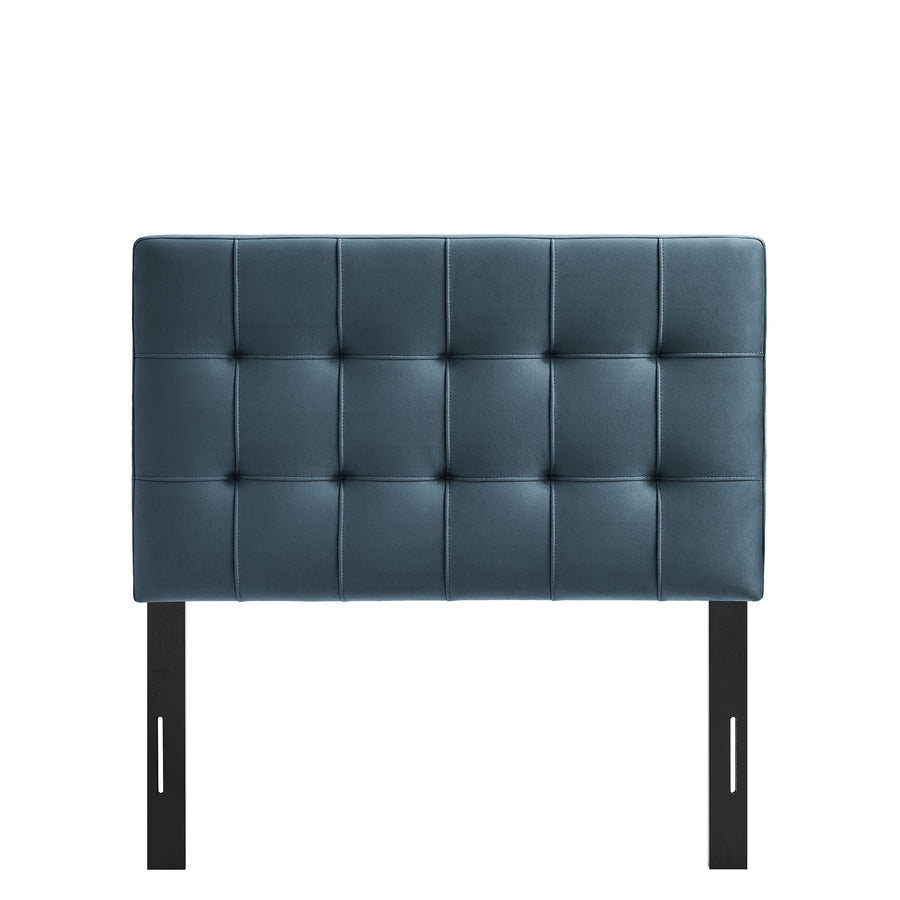Cleo Stain-Resistant Performance Velvet Twin Size Headboard in Cadet Blue