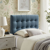 Cleo Stain-Resistant Performance Velvet Twin Size Headboard in Cadet Blue