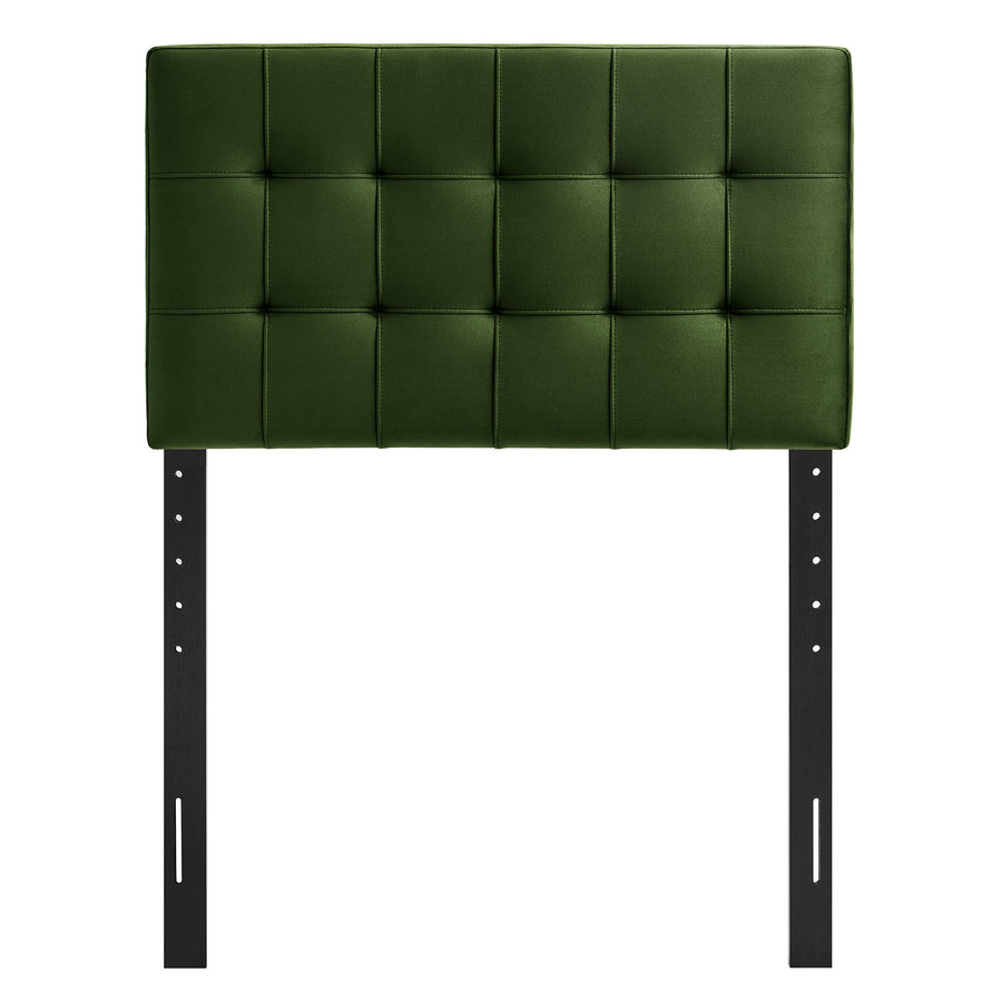 Cleo Stain-Resistant Performance Velvet Twin Size Headboard in Moss Green