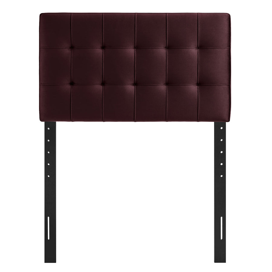 Cleo Stain-Resistant Performance Velvet Twin Size Headboard in Mulberry
